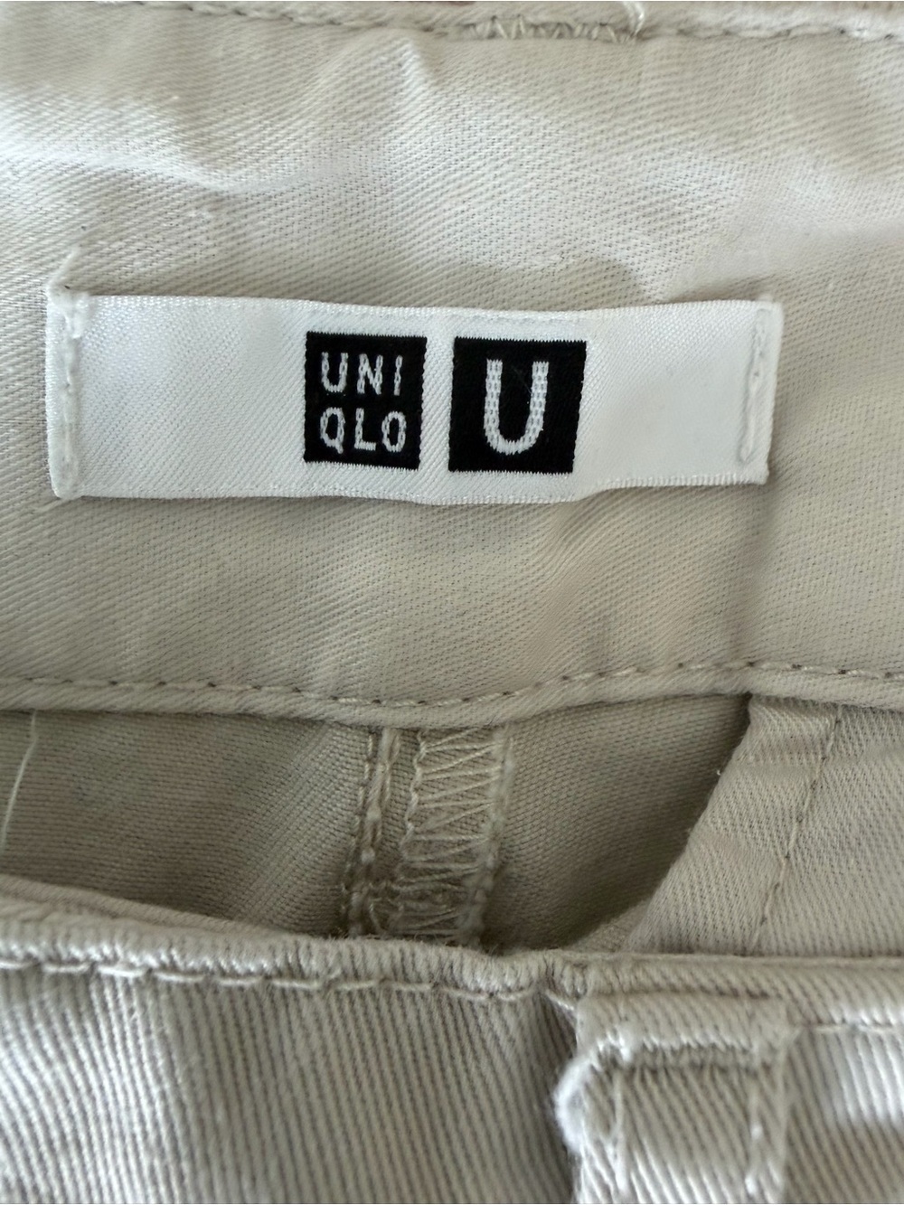 Uniqlo U Wide-Leg Cotton Twill Pants in Cream, W 25/ 63.5 cm - Picture 14 of 14
